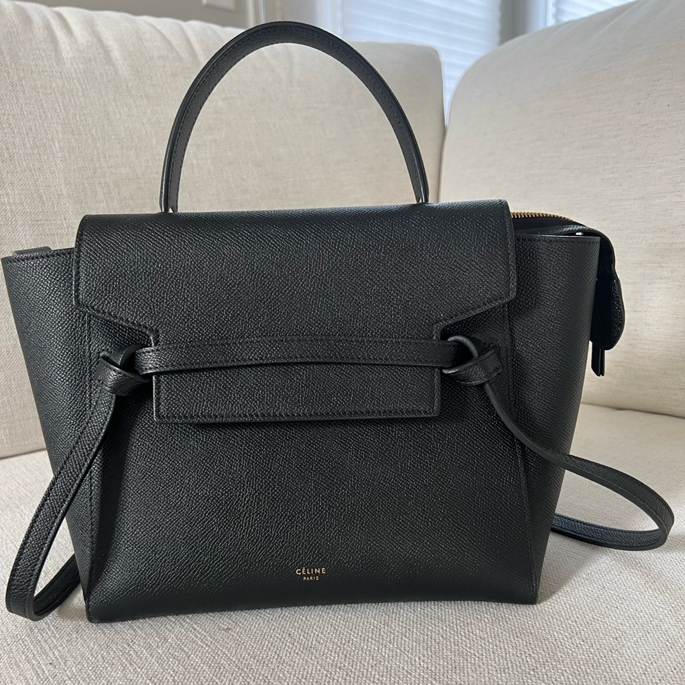 Celine Micro Belt Bag in Black